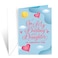 Prime Greetings Daughter Valentines Day Card Made in America EcoFriendly Thick Card Stock with Premium Envelope 5in x 775in Packaged in Protective Mailer Blue With Hearts