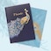 Punch Studio Boxed Peacock Design Note Cards Set of 10 Thank You Cards and Full Color Envelopes 35 x 5 Indigo Peacock Design 45026