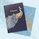 Punch Studio Boxed Peacock Design Note Cards Set of 10 Thank You Cards and Full Color Envelopes 35 x 5 Indigo Peacock Design 45026