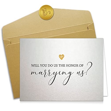 Spercy Officiant Proposal Card Will You Do Us the Honor of Marrying Us Card Officiant Asking Card