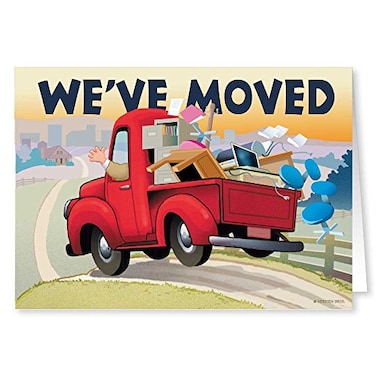 Stonehouse Collection Weve Moved Change of Address Card Pack 16 Moving Cards Envelopes USA Made Standard