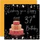 Stuff4 Happy 37th Birthday Card Blank Inside 145mm x 145mm Made in UK