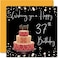 Stuff4 Happy 37th Birthday Card Blank Inside 145mm x 145mm Made in UK