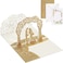 Tallew Wedding Pop up Card Set 3D Greeting Anniversary Romantic Wedding Congratulations Card with Envelope for Bride and Groom Valentine Gift Engagement Party SuppliesArched Door Style