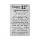 TANWIH 12 Year Anniversary Card Gifts for Her Wife Silk 12th Anniversary Card for Her Linen Engraved Metal Wallet Insert