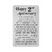 TANWIH 2 Year Anniversary Card Gifts for Men 2nd Anniversary Card for Him 2nd Year Wedding Gifts for Husband Engraved Metal Wallet Insert