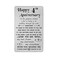 TANWIH 4 Year Anniversary Card Gifts for Her 4th Wedding Anniversary Card for Her Wife Engraved Metal Wallet Insert
