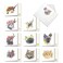 The Best Card Company 10 All Occasion Blank Cat Cards 4 x 512 Inch Cute Assorted Bulk Card Set Square Cats M4623OCBB1x10NB