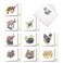 The Best Card Company 10 All Occasion Blank Cat Cards 4 x 512 Inch Cute Assorted Bulk Card Set Square Cats M4623OCBB1x10NB