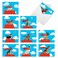The Best Card Company 10 Blank Dog Cards Assorted 4 x 512 Inch Adorable Boxed Animal Note Cards for All Occasions Comical Canines M2350OCB