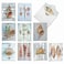 The Best Card Company 10 Blank Note Cards with Envelopes 4 x 512 Inch Bulk All Occasion Cards Boxed Seashell Driftwood AM6118OCBB1x10