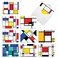 The Best Card Company 10 Boxed All Occasion Cards with Envelopes 4 x 512 Inch Colorful Fun Note Cards Assorted Cubism M3039NB