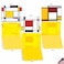 The Best Card Company 10 Boxed All Occasion Cards with Envelopes 4 x 512 Inch Colorful Fun Note Cards Assorted Cubism M3039NB