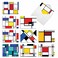The Best Card Company 10 Boxed All Occasion Cards with Envelopes 4 x 512 Inch Colorful Fun Note Cards Assorted Cubism M3039NB