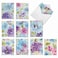 The Best Card Company 10 Boxed Note Cards with Flowers Blank Assorted Floral Notecards Bulk 4 x 512 Inch Cool Blossoms M1708BN