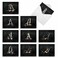 The Best Card Company 10 Initial Letter A Assorted Blank Notecards Floral Monogramed Personal Stationery wEnvelopes Bulk Box Set 4 x 512 Inch Thank You Notes A Chalk and Roses M3809OCBB1x10