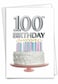 The Best Card Company 100th Birthday Card with Envelope Milestone Birthday Notecard 100 Years Old Big Day 100 C7060LMBG