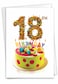 The Best Card Company 18th Happy Birthday Greeting Card Milestone Birthday Celebration 18 Years Old Cake Congrats Big Day 18 C7060BMBG