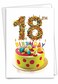 The Best Card Company 18th Happy Birthday Greeting Card Milestone Birthday Celebration 18 Years Old Cake Congrats Big Day 18 C7060BMBG