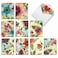 The Best Card Company 20 Assorted Blank Plant Cards Boxed 4 x 512 Inch 10 Designs 2 Each Watercolor Botanicals AM3314OCBB2x10