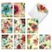 The Best Card Company 20 Assorted Blank Plant Cards Boxed 4 x 512 Inch 10 Designs 2 Each Watercolor Botanicals AM3314OCBB2x10