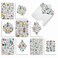 The Best Card Company 20 Blank Note Cards Boxed 4 x 512 Inch engaging Assorted Patterns 10 Designs 2 Each Tropical Breeze Botanicals AM7174OCBB2x10