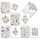 The Best Card Company 20 Blank Note Cards Boxed 4 x 512 Inch engaging Assorted Patterns 10 Designs 2 Each Tropical Breeze Botanicals AM7174OCBB2x10