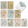 The Best Card Company 20 Blank Notes with Envelopes All Occasion Animal Assortment 10 Designs 2 Each Botanical Sketchbook AM2819OCBB2x10