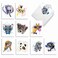 The Best Card Company 20 Bulk Animal Note Cards Blank 4 x 512 Inch engaging Assorted Notecards with Envelopes 10 Designs 2 Each Funky Colorful Creatures AM6749OCBB2x10