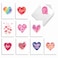 The Best Card Company 20 Cute Boxed Cards 4 x 512 Inch Assorted Blank Set 10 Designs 2 Each Line Heart AM3182OCBB2x10