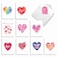 The Best Card Company 20 Cute Boxed Cards 4 x 512 Inch Assorted Blank Set 10 Designs 2 Each Line Heart AM3182OCBB2x10