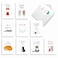 The Best Card Company 20 Note Cards Blank Assortment 4 x 512 Inch 10 Designs 2 Each Cat Got Your Tongue AM7183OCBB2x10NB