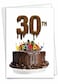 The Best Card Company 30th Birthday Greeting Card with Envelope 30 Year Old Celebration Milestone Congrats Notecard Big Day 30 C7060DMBG