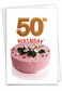 The Best Card Company 50th Happy Birthday Card with Envelope 50 Year Old Congrats Not Layered Sparkled or 3D Big Day 50 C7060FMBG