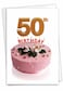 The Best Card Company 50th Happy Birthday Card with Envelope 50 Year Old Congrats Not Layered Sparkled or 3D Big Day 50 C7060FMBG