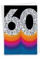 The Best Card Company 60th Wedding Anniversary Greeting wEnvelope for Men Women Not Layered Sparkled or Foil Bold Milestones 60 C6110DMAG