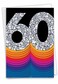 The Best Card Company 60th Wedding Anniversary Greeting wEnvelope for Men Women Not Layered Sparkled or Foil Bold Milestones 60 C6110DMAG
