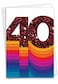 The Best Card Company Fun 40th Birthday Greeting Card Milestone Notecard with Envelope 40 Years Old Big Day 40 C7060EMBG