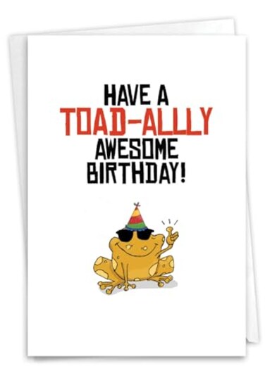 The Best Card Company Funny Birthday Pun Card 5x7 Inch Multicolored Includes Envelope Made from 30 Recycled Content No Batteries Required