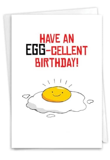 The Best Card Company Hilarious Birthday Puns Notecard with Envelope 5x7 Inch Multicolored No Batteries Required
