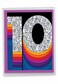The Best Card Company Jumbo 10th Milestone Anniversary Congratulations Notecard wEnvelope 85 x 11 Not Foil or 3D Bold Milestones 10 J6110KMAG