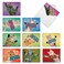 The Best Card Company 10 Assorted Blank Thank You Notes Bulk Box Set 4 x 512 Inch with Envelopes 10 Designs 1 Each Cat Big Thanks M2368TYBNB