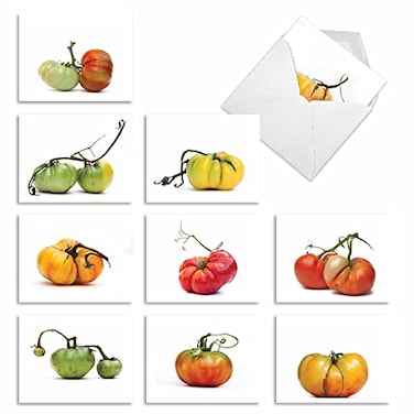 The Best Card Company 10 Assorted Thank You Notecards Box Set 4 x 512 Inch with Envelopes 10 Designs 1 Each YOU SAY TOMATO 10 Assorted Thank You Note Cards M2365TYG