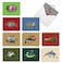 The Best Card Company 10 Assorted Thank You Notecards Bulk Box Set 4 x 512 Inch with Envelopes 10 Designs 1 Each Off The Hook M6543TYG