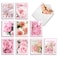 The Best Card Company 20 Assorted Floral Blank Mothers Day Notes Box Set 4 x 512 Inch with Envelopes 10 Designs 2 Each Romantic Sweet Pink Roses AM10311MDBB2x10