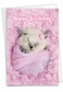 The Best Card Company Birthday Greeting Card with 5 x 7 Inch Envelope 1 Card Bday Fluffy Furballs C7168ABDG