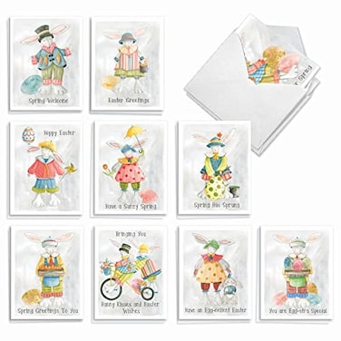 The Best Card Company Floppy Ears 20 Assorted Boxed Easter Note Cards with Envelopes 4 x 512 Inch AM9165EAGB2x10