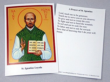 Vermont Christmas Company St Ignatius Loyola Prayer Cards Set of 100