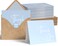 VNS Creations Thank You Cards With Envelopes Bulk Set Stickers 100 Pack 4x6 Blank Thank You Notes Bulk Box Set Large Note Card Small Business Wedding Baby Shower Bridal Shower Light Blue