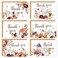 Whaline 36 Pack Fall Thank You Card Watercolor Floral Pumpkin Leaves Greeting Cards with Envelope Sticker Blank Note Cards for Autumn Thanksgiving Wedding 4 x 6 Inch